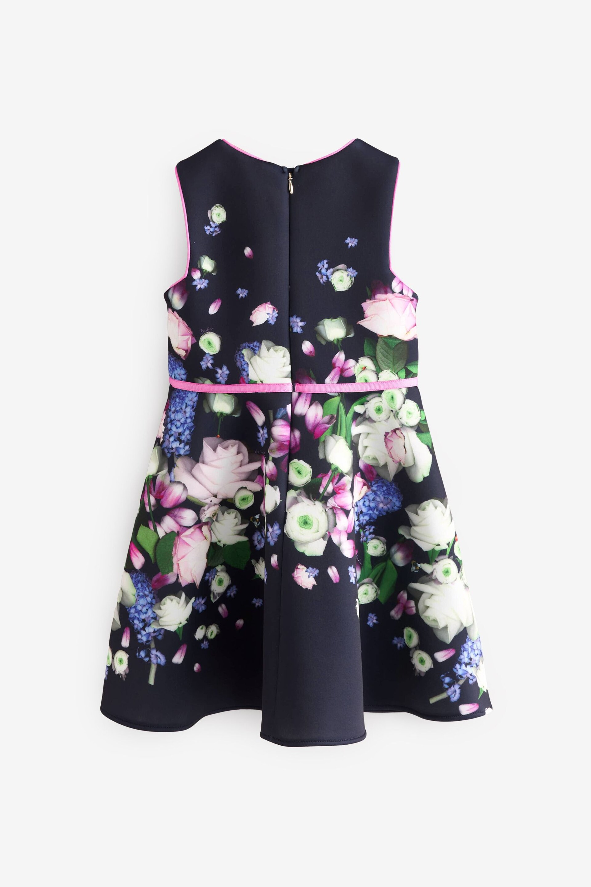 Baker by Ted Baker Navy Floral Scuba Dress - Image 6 of 8
