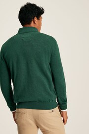 Joules Hillside Green Knitted Quarter Zip Jumper - Image 2 of 5