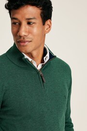 Joules Hillside Green Knitted Quarter Zip Jumper - Image 4 of 5