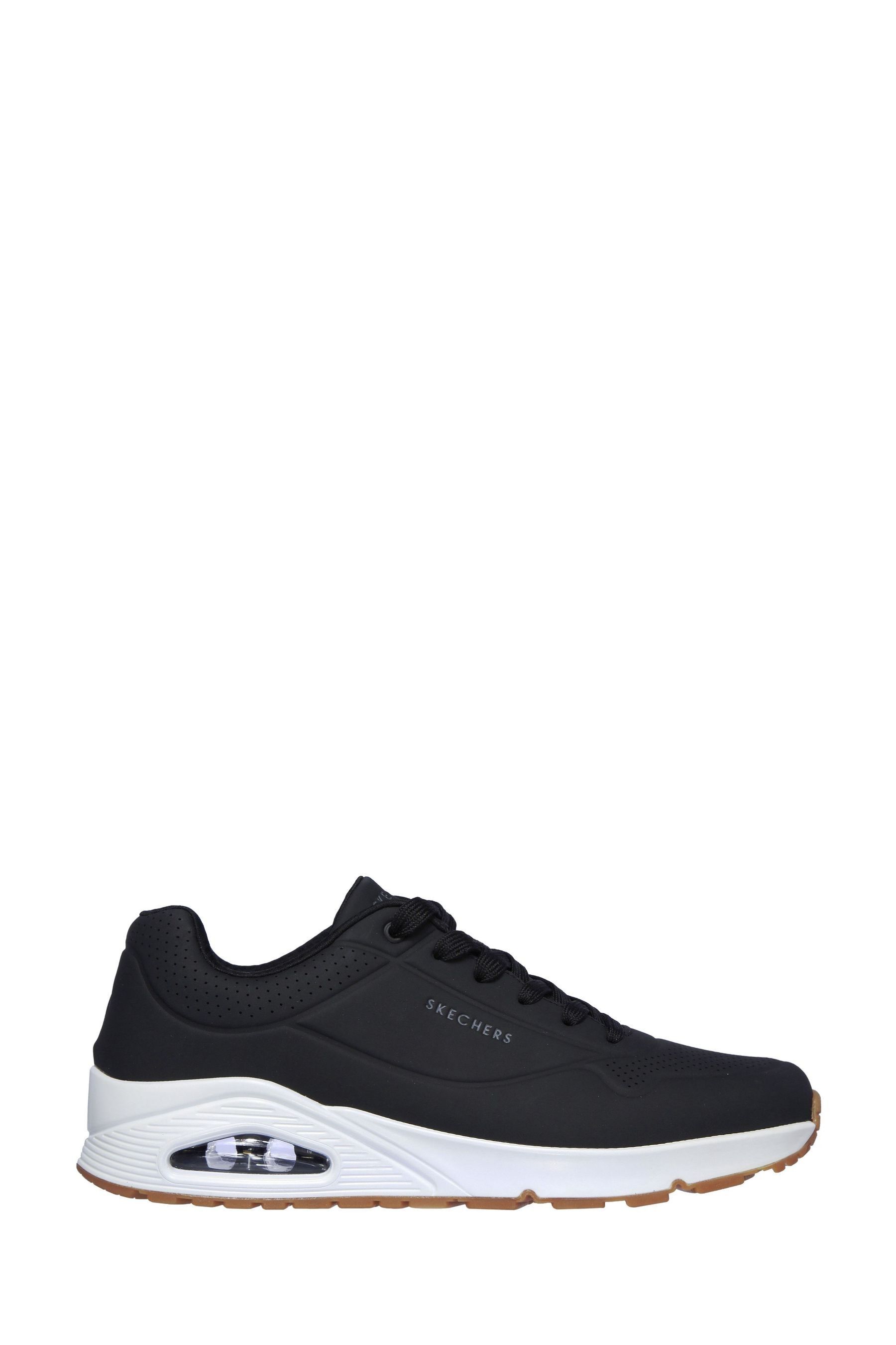 skechers mens uno trainers black