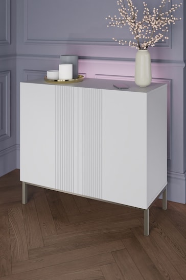 Frank Olsen White Iona 2 Door Tall Sideboard with SMART Features