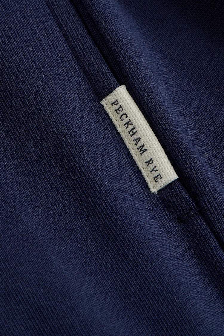 Peckham Rye Navy Blue 100% Cotton Essential Shorts - Image 7 of 7