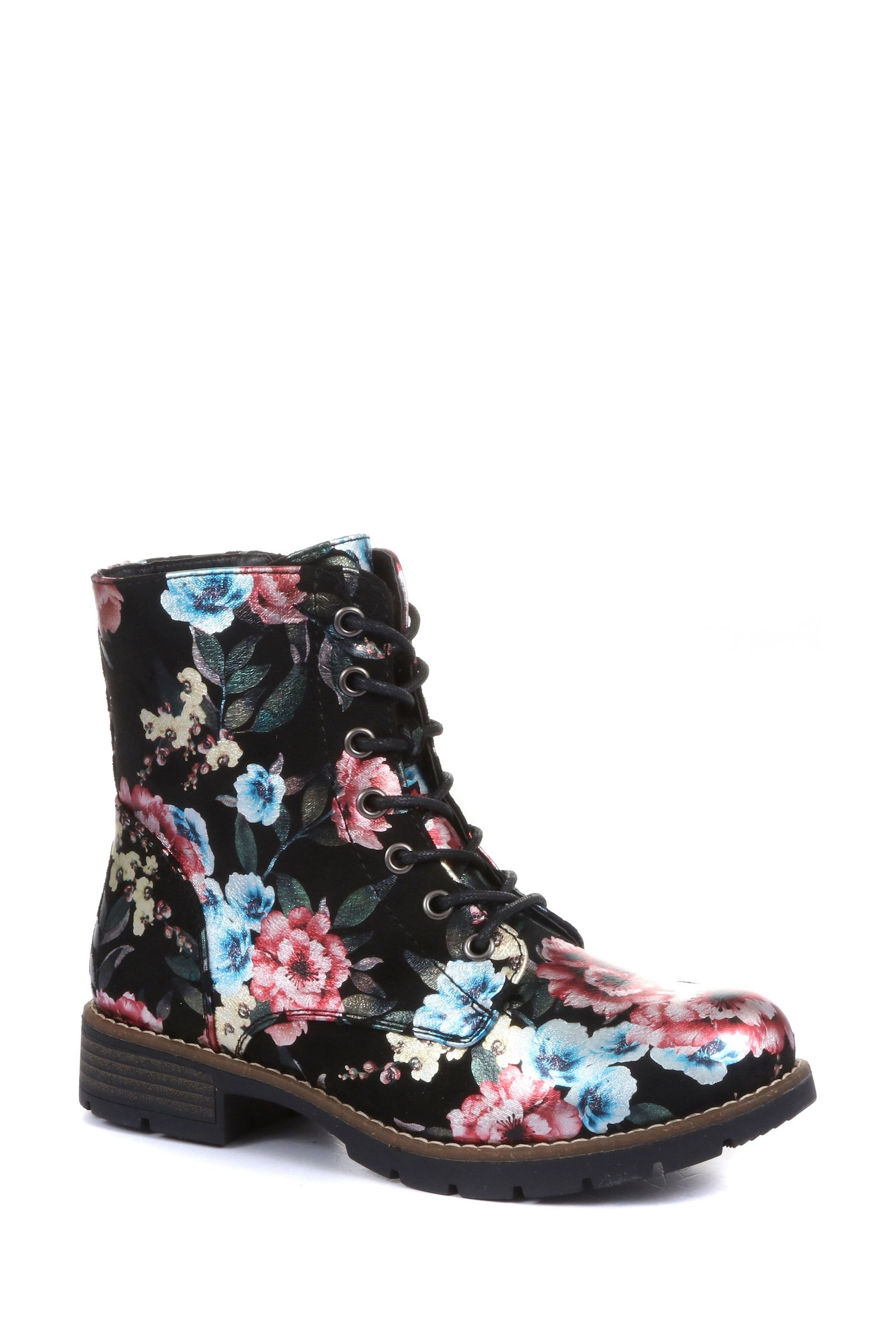 Buy Pavers Ladies Black Lace Up Ankle Boots from the Next UK