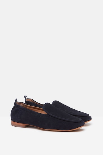 Joules Sloane Narrow Fit Navy Suede Loafers