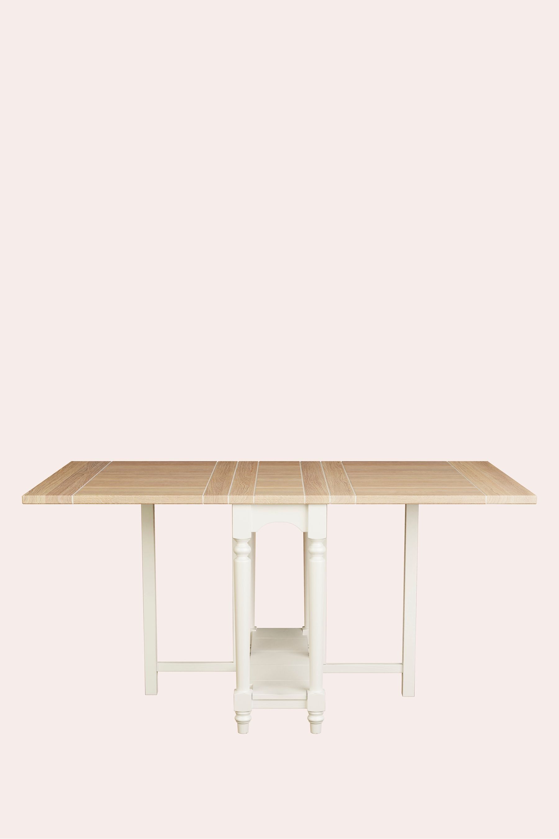 Buy Laura Ashley White Dorset Drop Leaf Dining Table from the Next