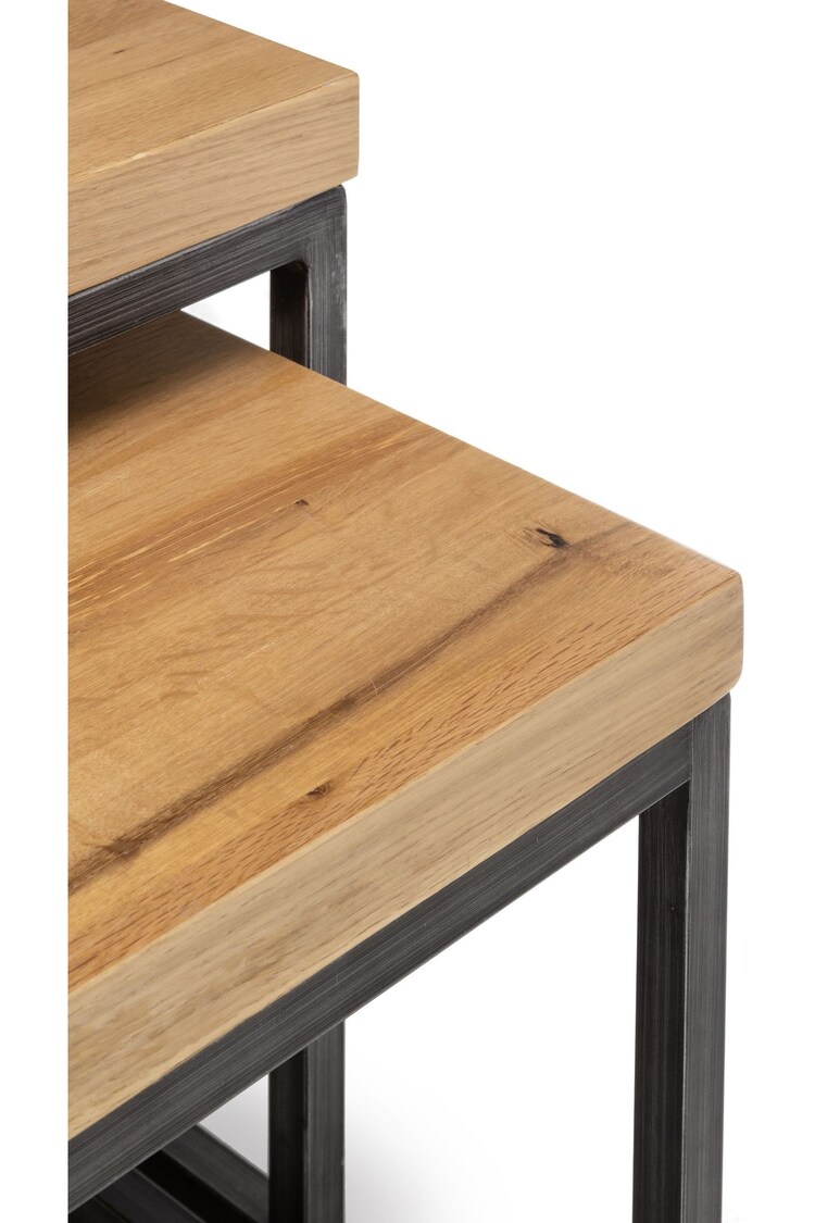 Julian Bowen Oak Brooklyn Nesting Coffee Tables - Image 5 of 5