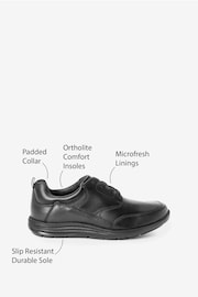 Black Narrow Fit (E) School Leather Lace-Up Shoes - Image 7 of 7