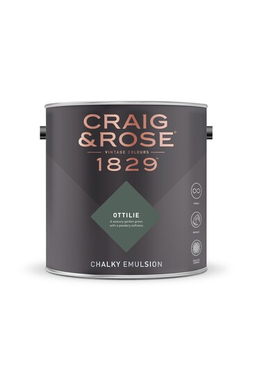 Craig & Rose Green Chalky Emulsion Ottilie 2.5L Paint