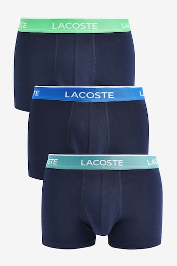 Lacoste Mens Blue Core Essentials Trunks