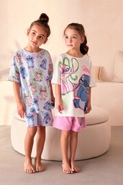 Blue/Pink Stitch License Pyjamas 2 Pack (3-16yrs) - Image 2 of 9