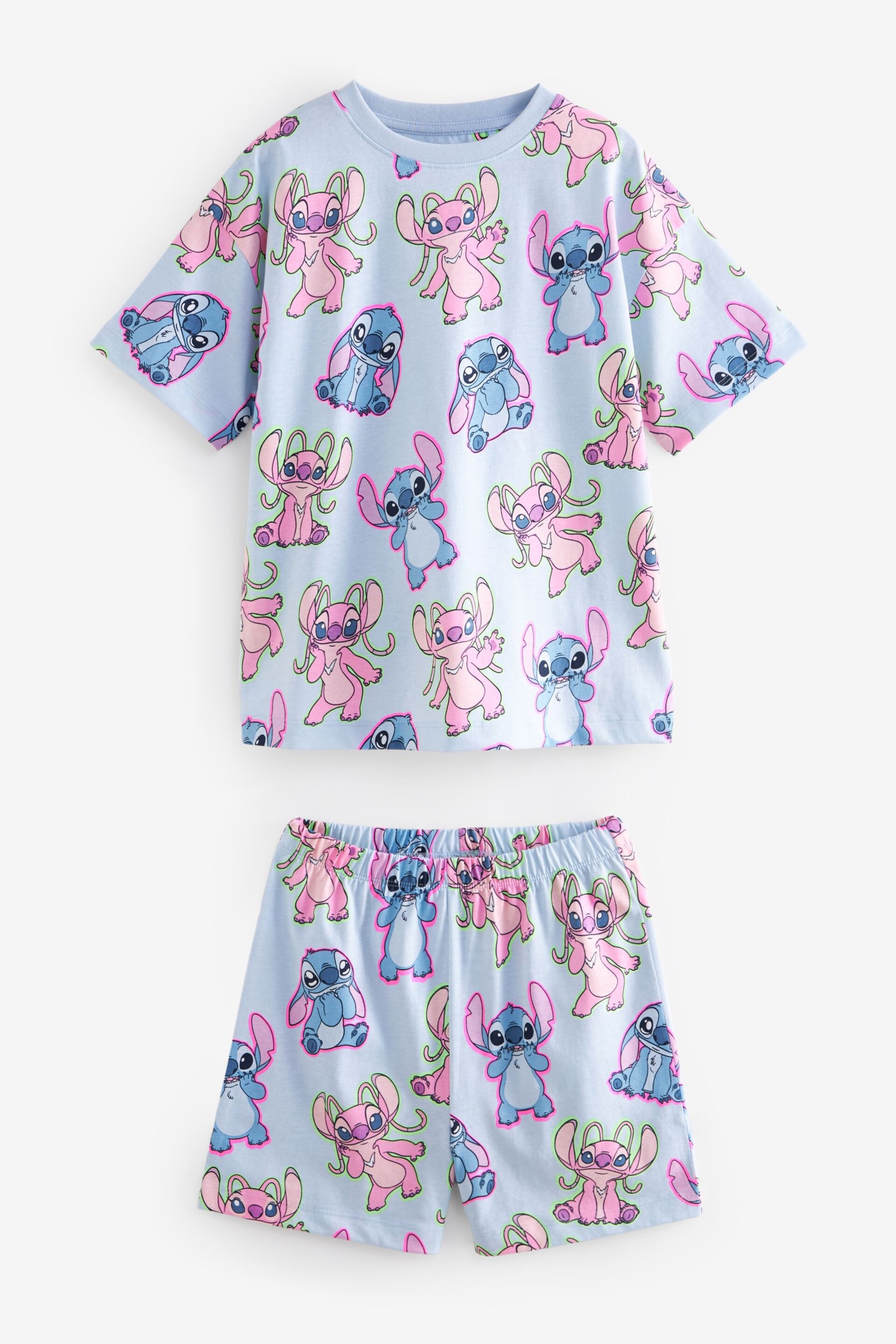 Blue/Pink Stitch License Pyjamas 2 Pack (3-16yrs) - Image 5 of 9