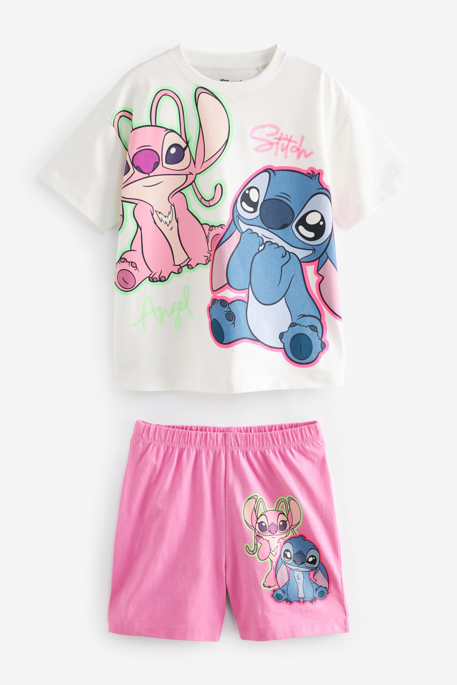 Blue/Pink Stitch License Pyjamas 2 Pack (3-16yrs) - Image 7 of 9