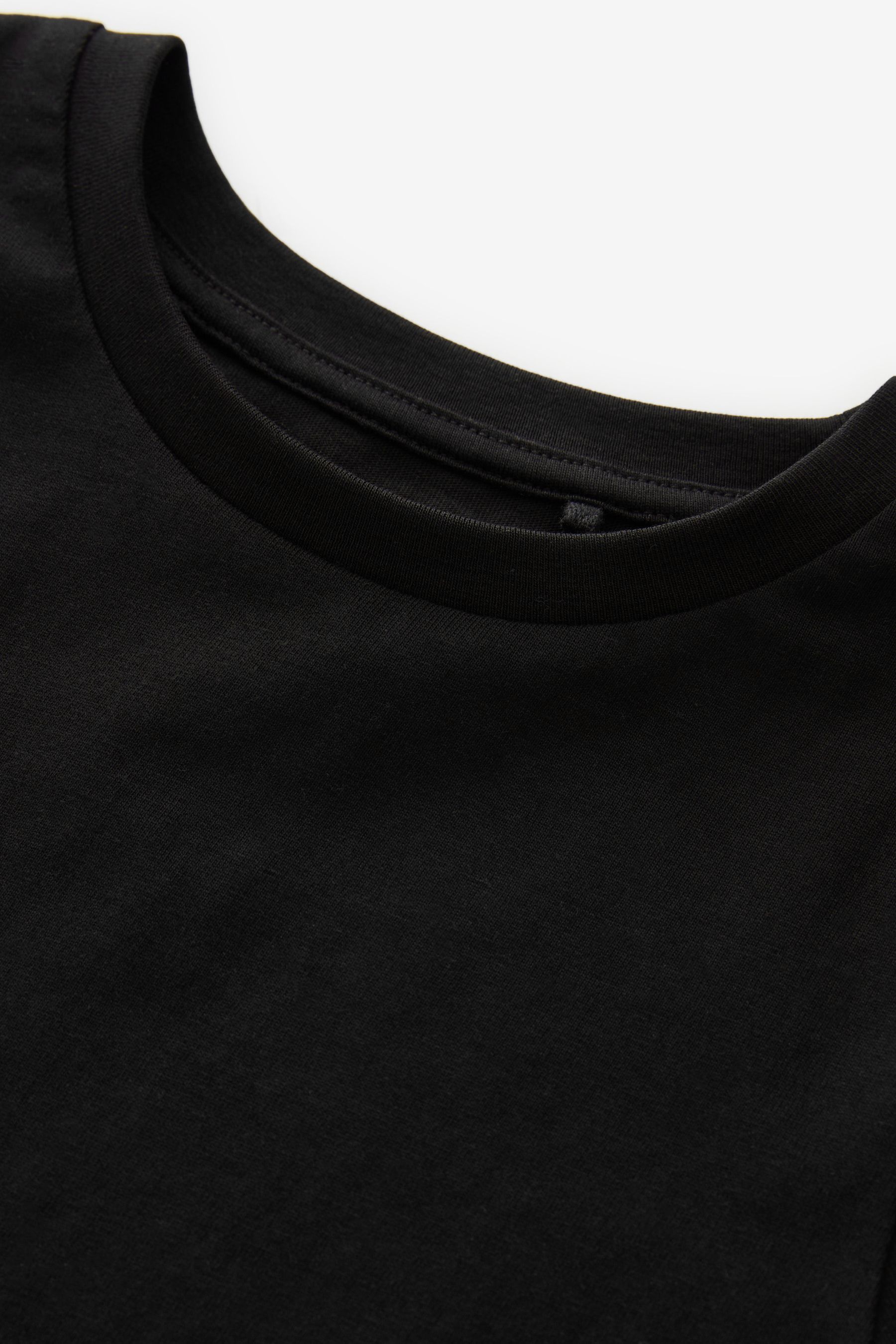 Black 100 Cotton T Shirt 3 16yrs