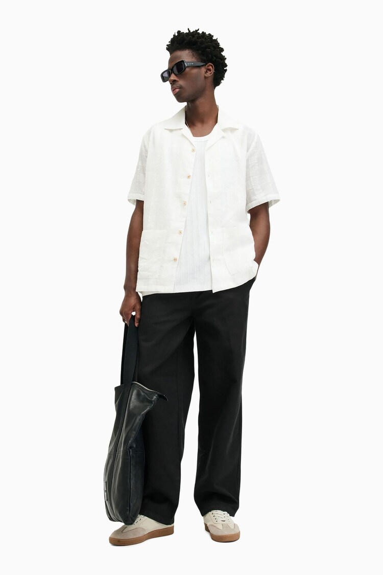 AllSaints Black Hanbury Trousers - Image 2 of 8