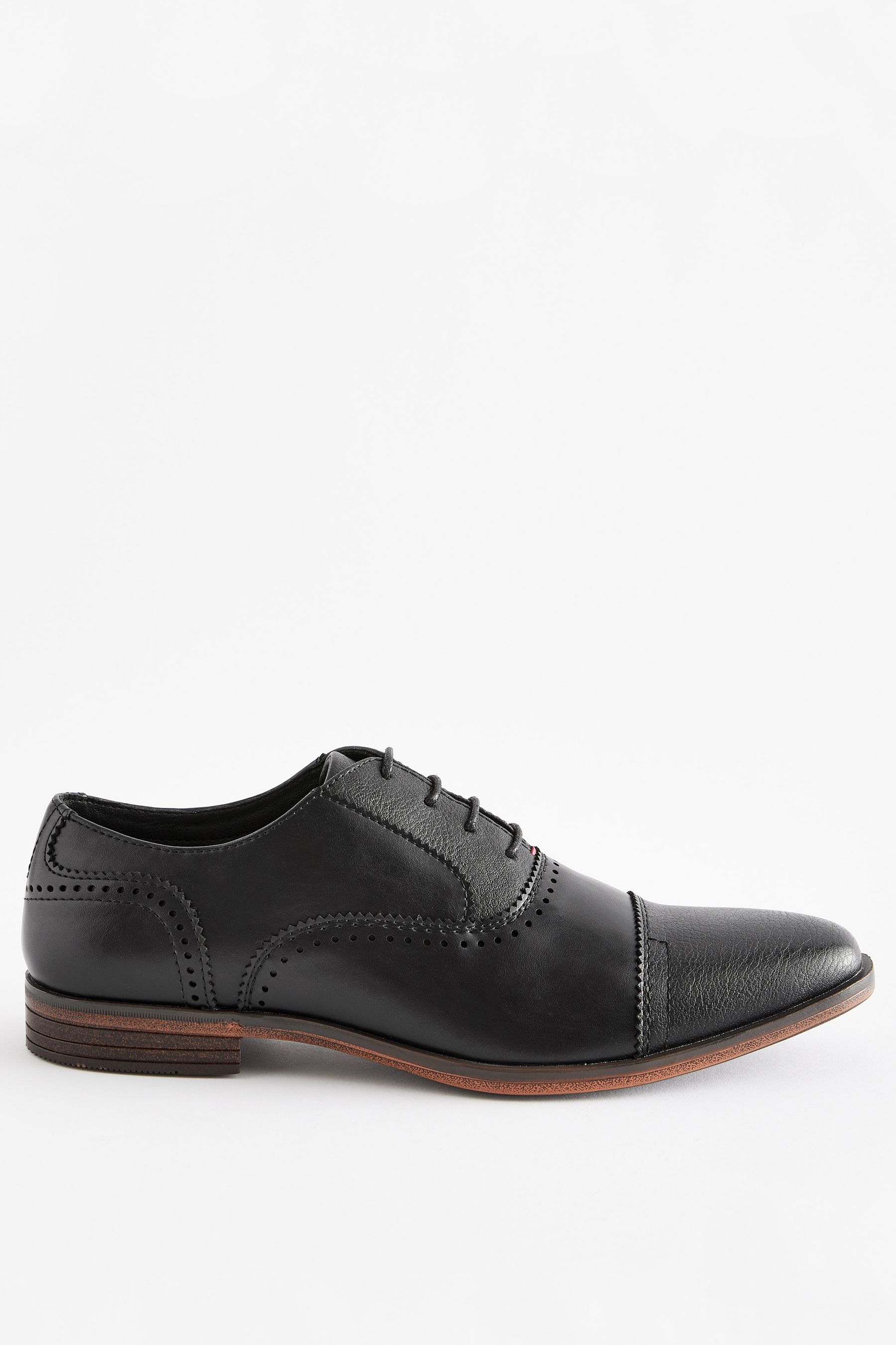 Black cap toe shoes sales