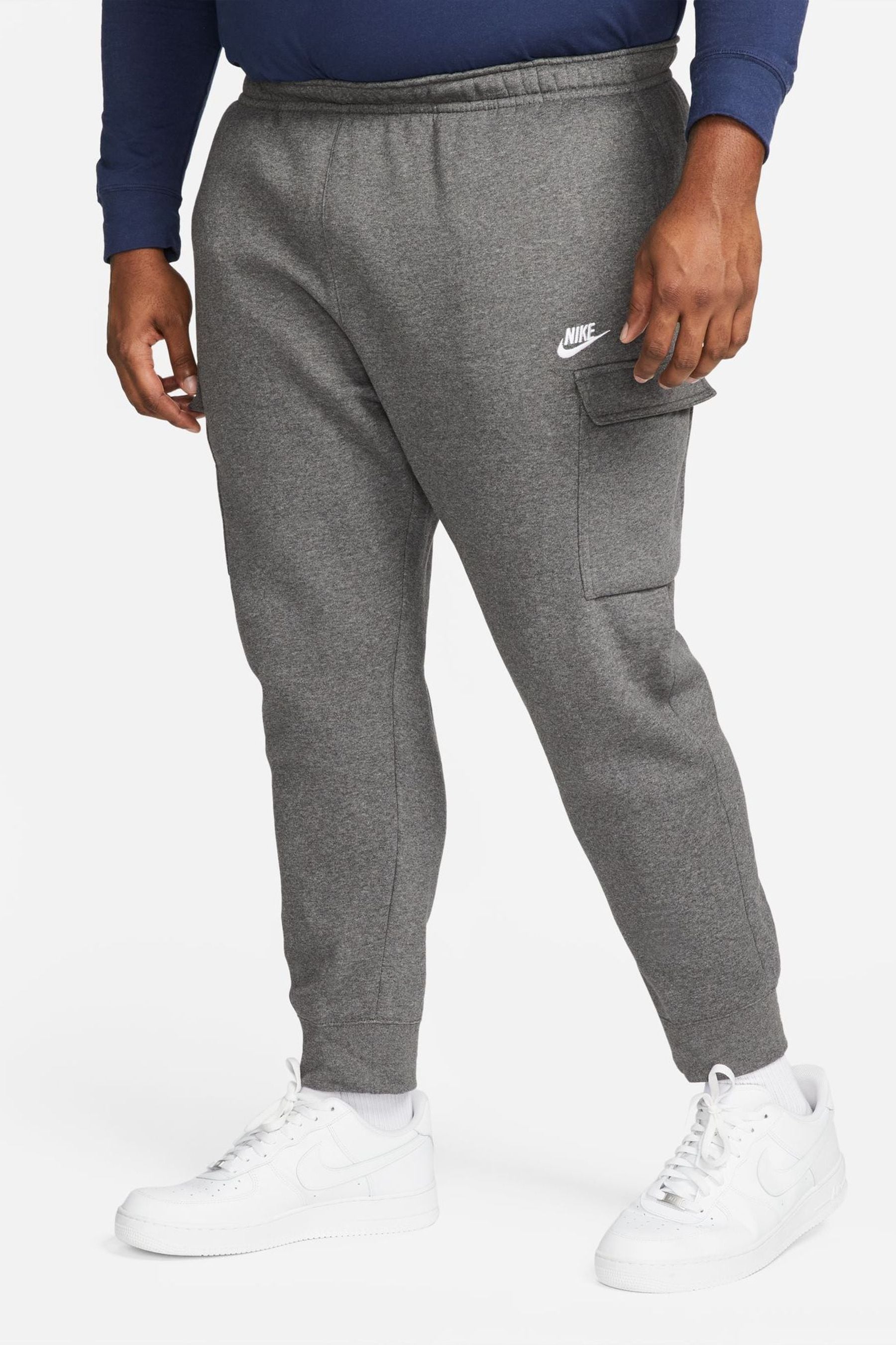 Buy Nike Charcoal Club Cargo Joggers from Next Luxembourg