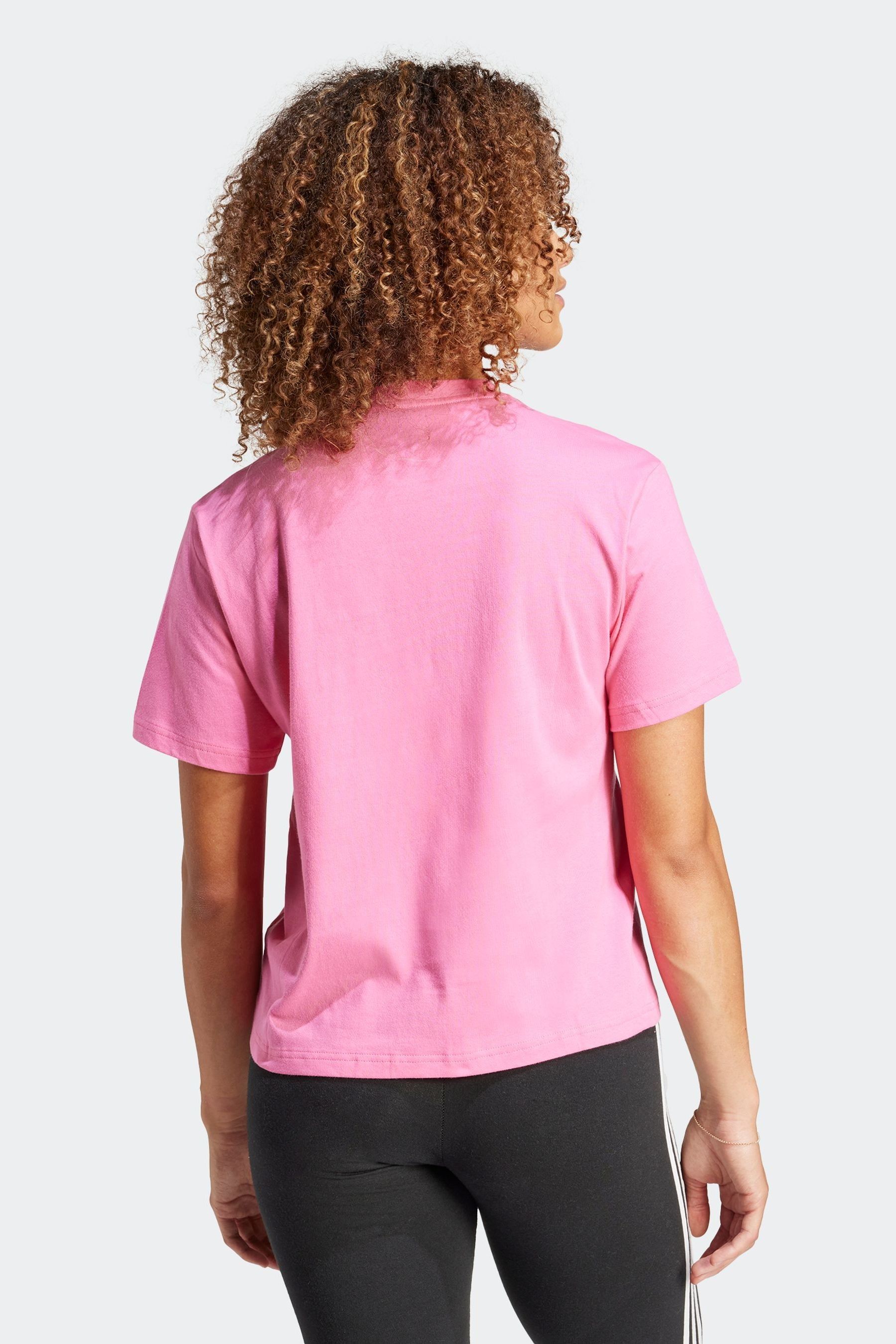 Buy adidas Pink 100 Cotton Sportswear Floral Graphic Big Logo T Shirt from Next USA