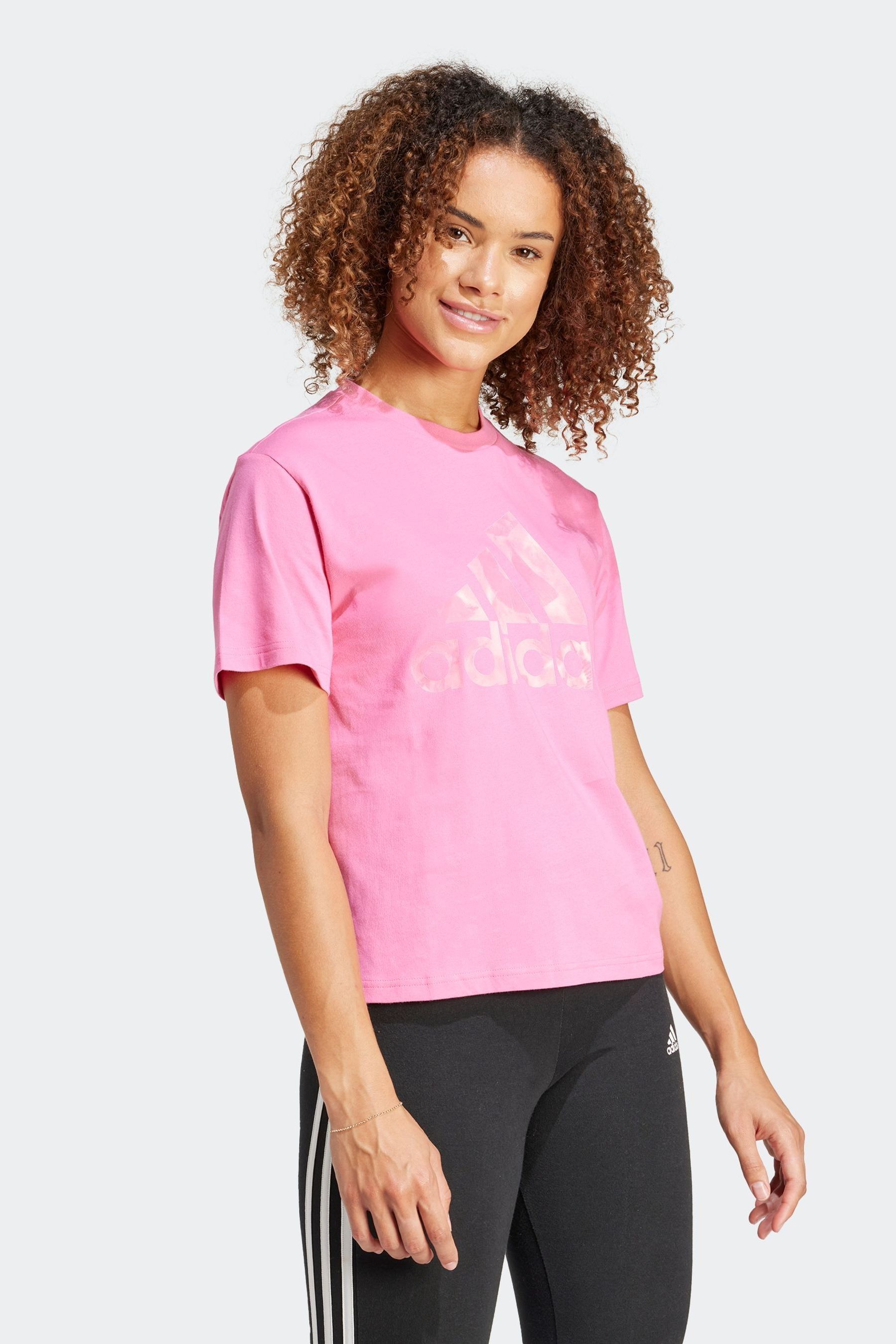 Adidas pink floral store