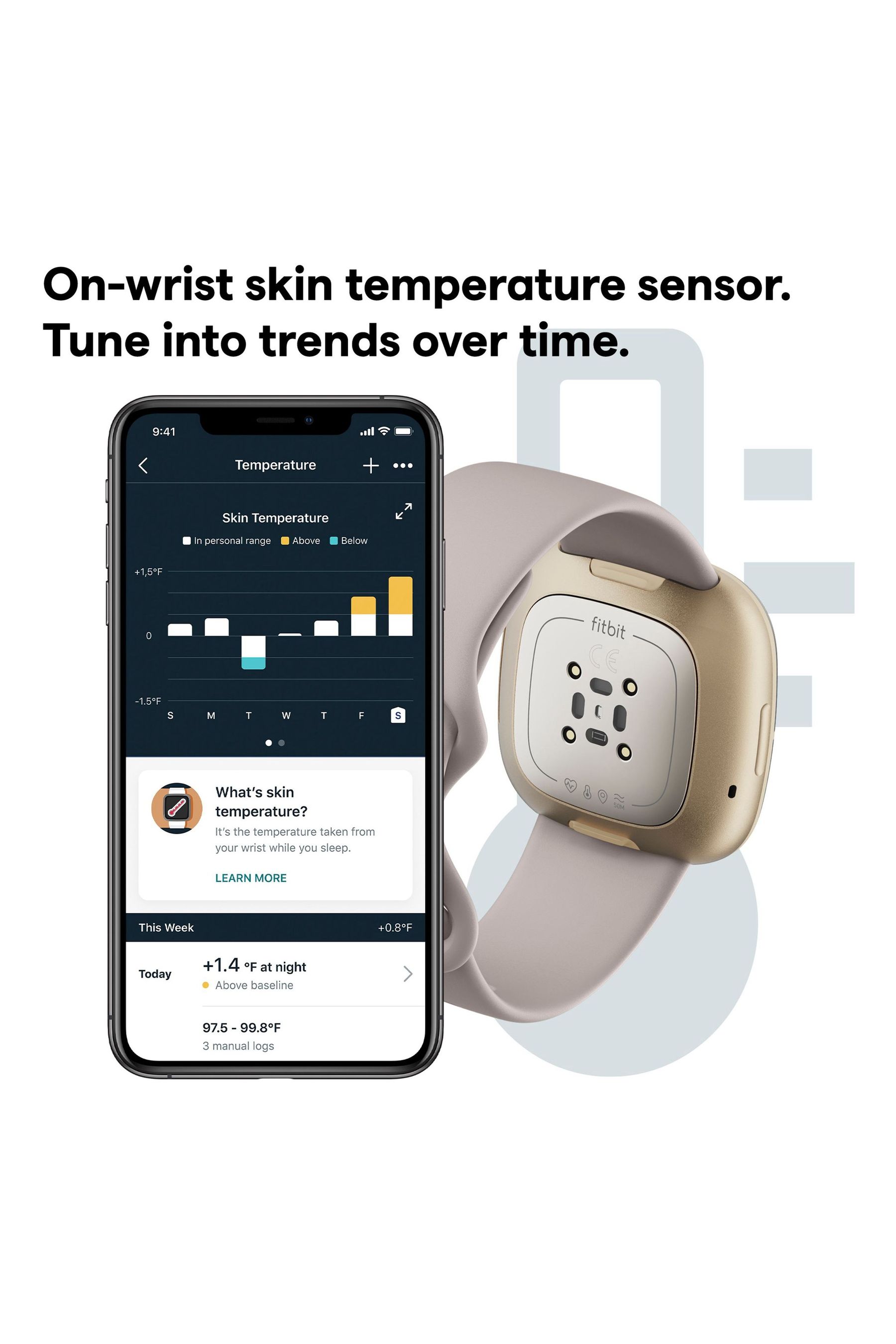 Skin temperature sensor hotsell fitbit