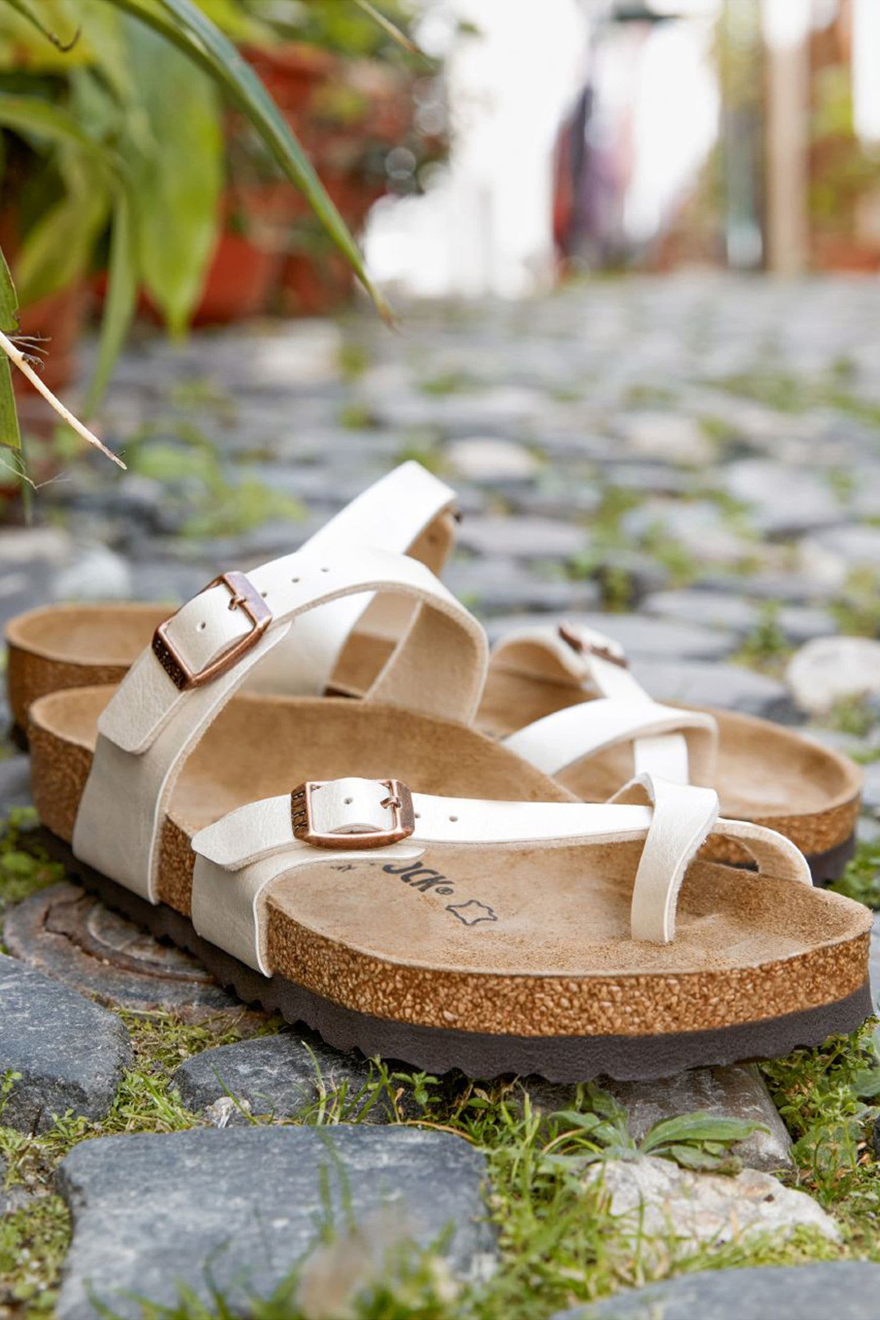 Buy Birkenstock Pearl White Mayari Birko Flor Pearl Sandals from the Next UK online shop