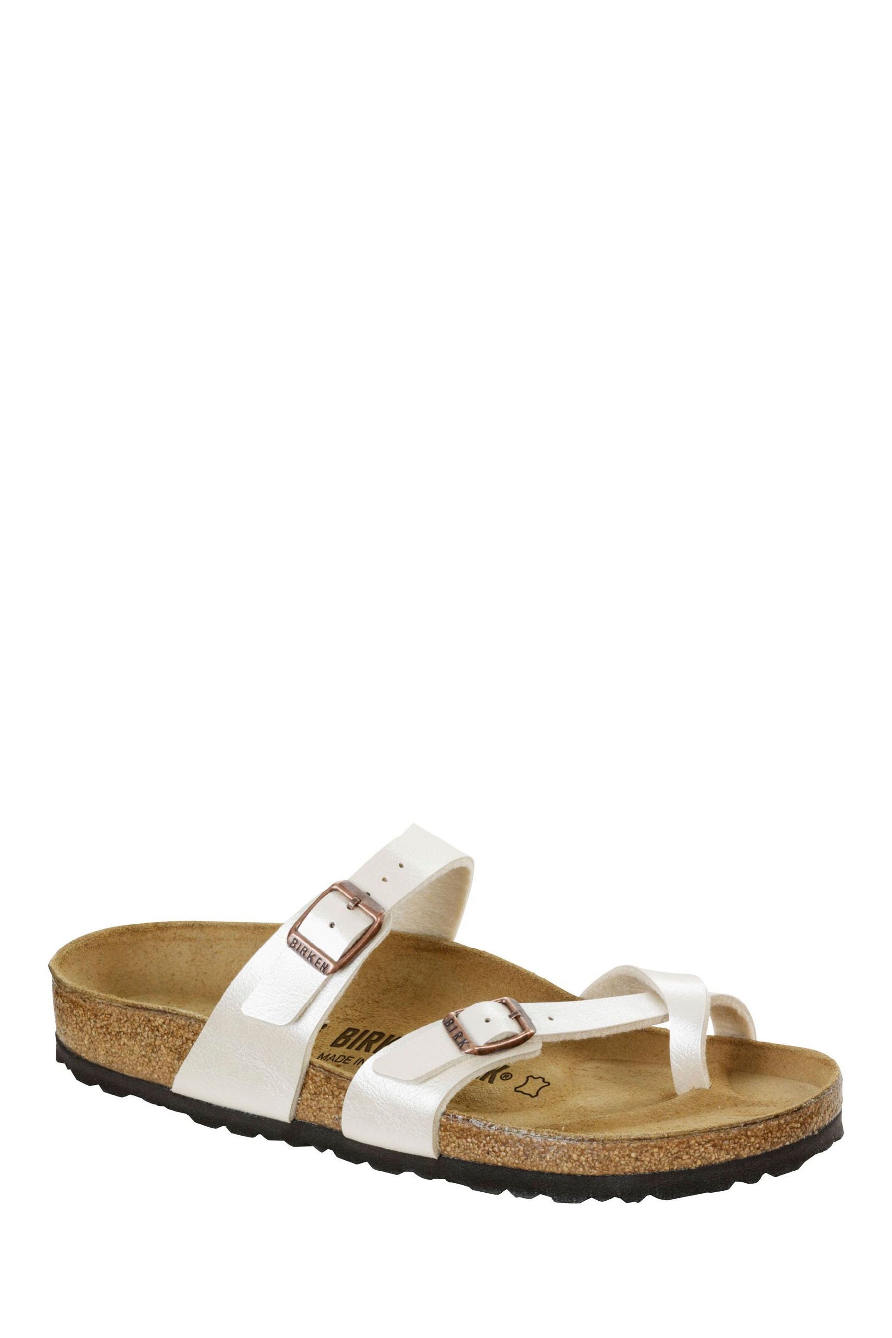 Pearl white birkenstocks mayari clearance