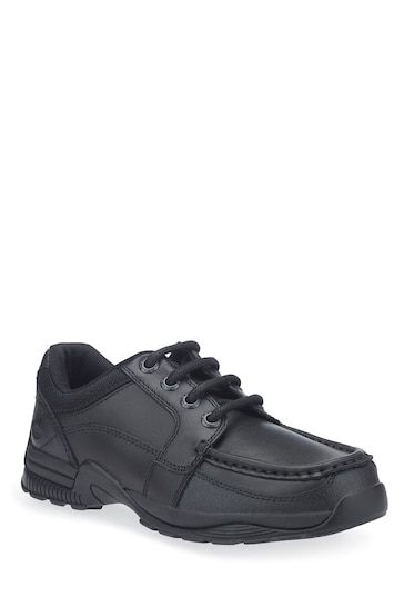 Start-Rite Dylan Black Leather Lace Up School Shoes Wide Fit