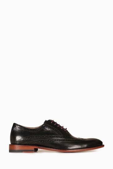 Oliver Sweeney Black Distressed Leather Shoes