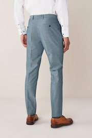 Light Blue Regular Fit Suit Trousers - Image 4 of 7