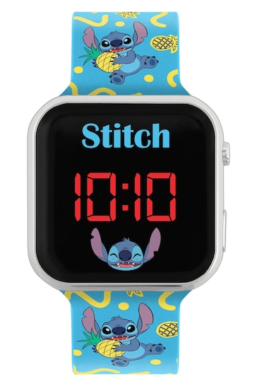 Peers Hardy Blue Disney Lilo and Stitch Character Print Strap LED Watch