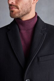 Black Signature Epsom Overcoat With Cashmere - Image 5 of 10