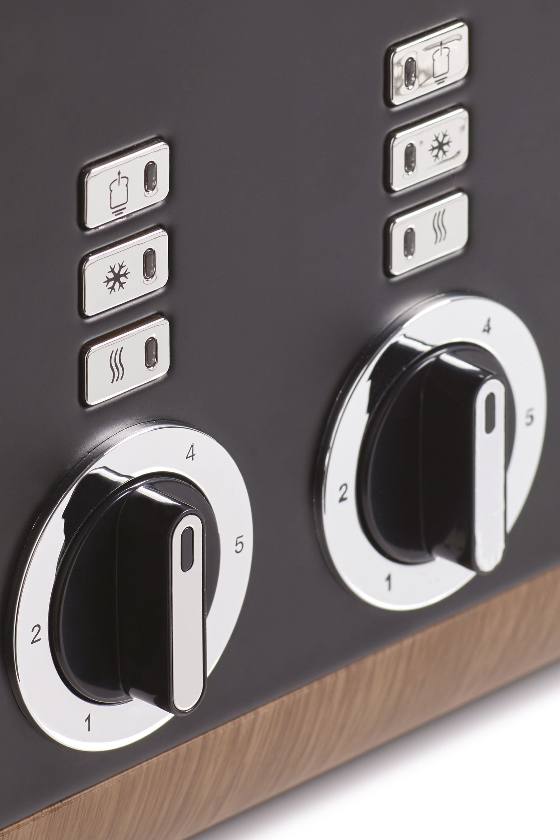 Black and wood 2025 toaster and kettle