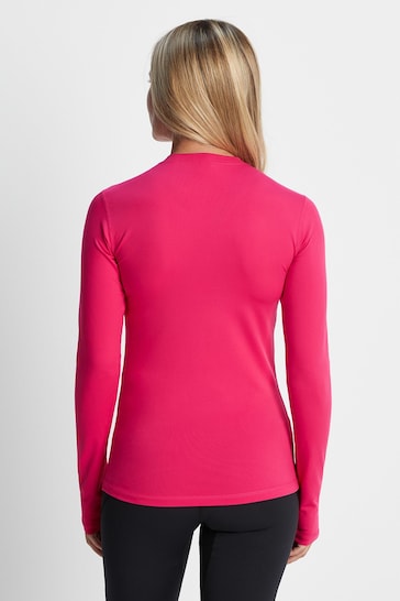 Tog 24 Light Pink Snowdon Thermal Zip Neck T-Shirt