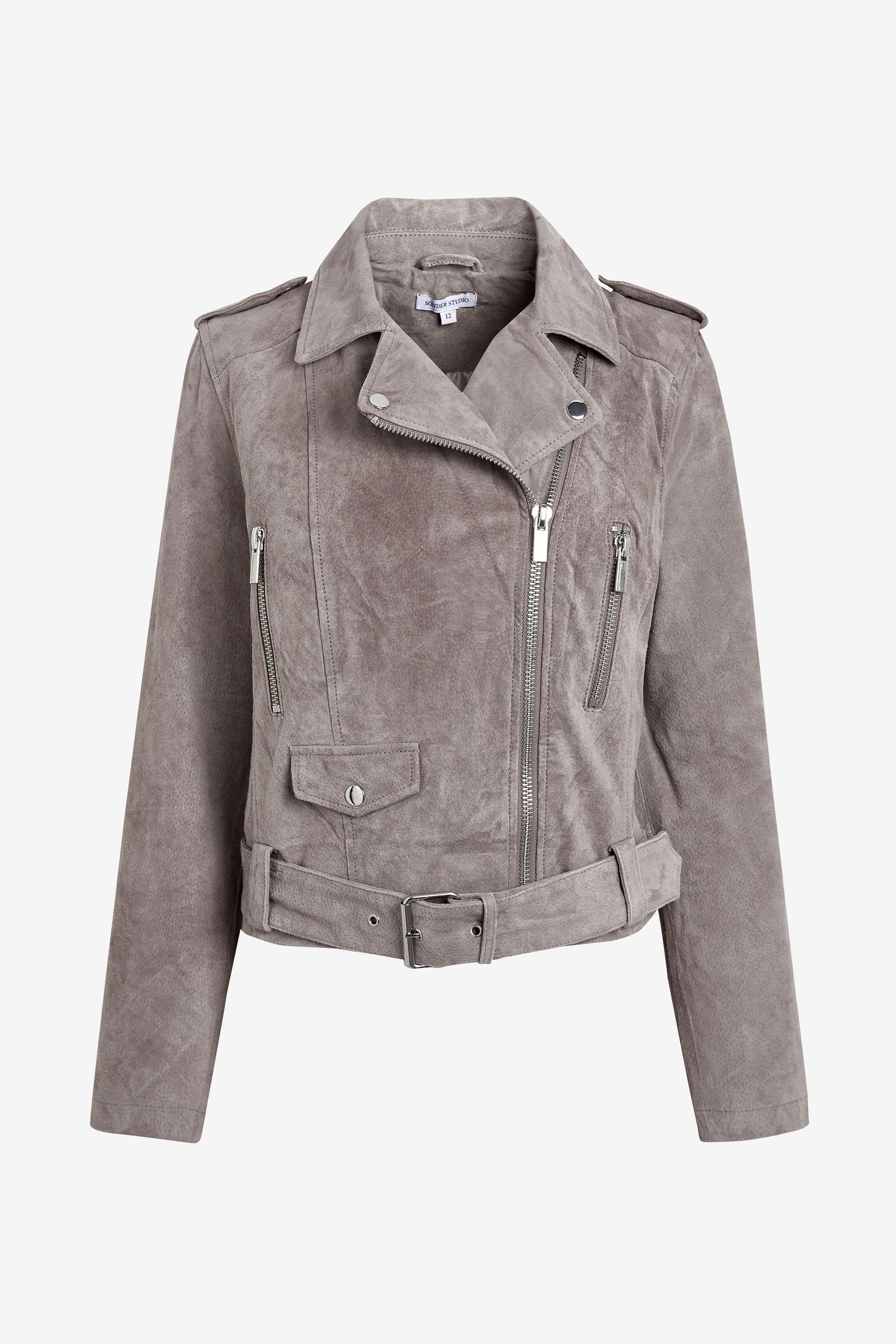 New look grey suede jacket clearance