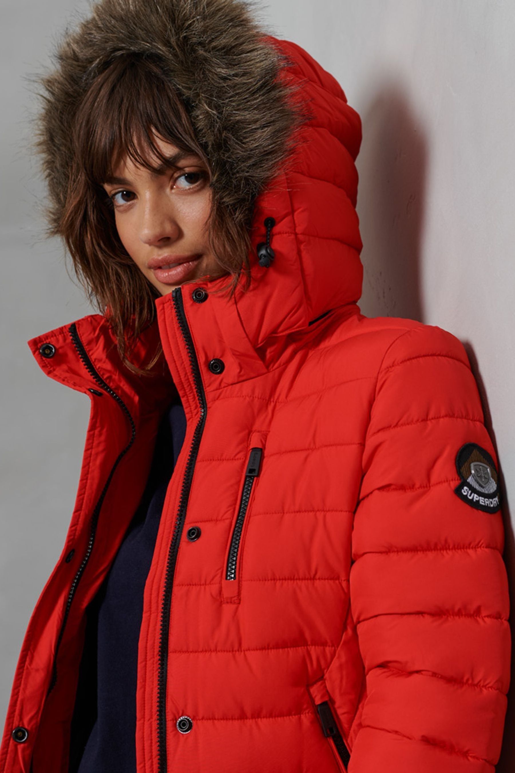 Super dry red coat deals