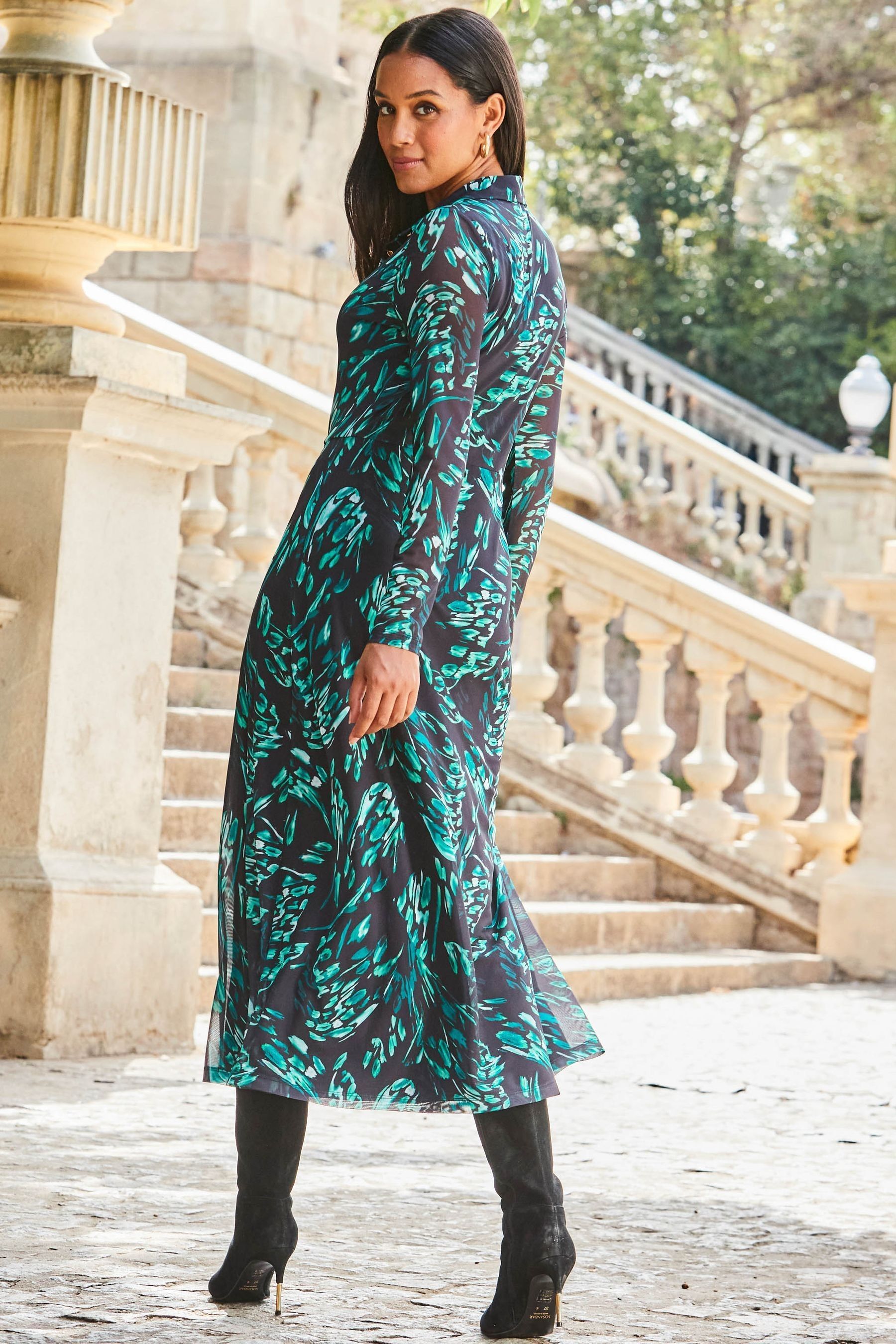 Black butterfly dresses uk on sale