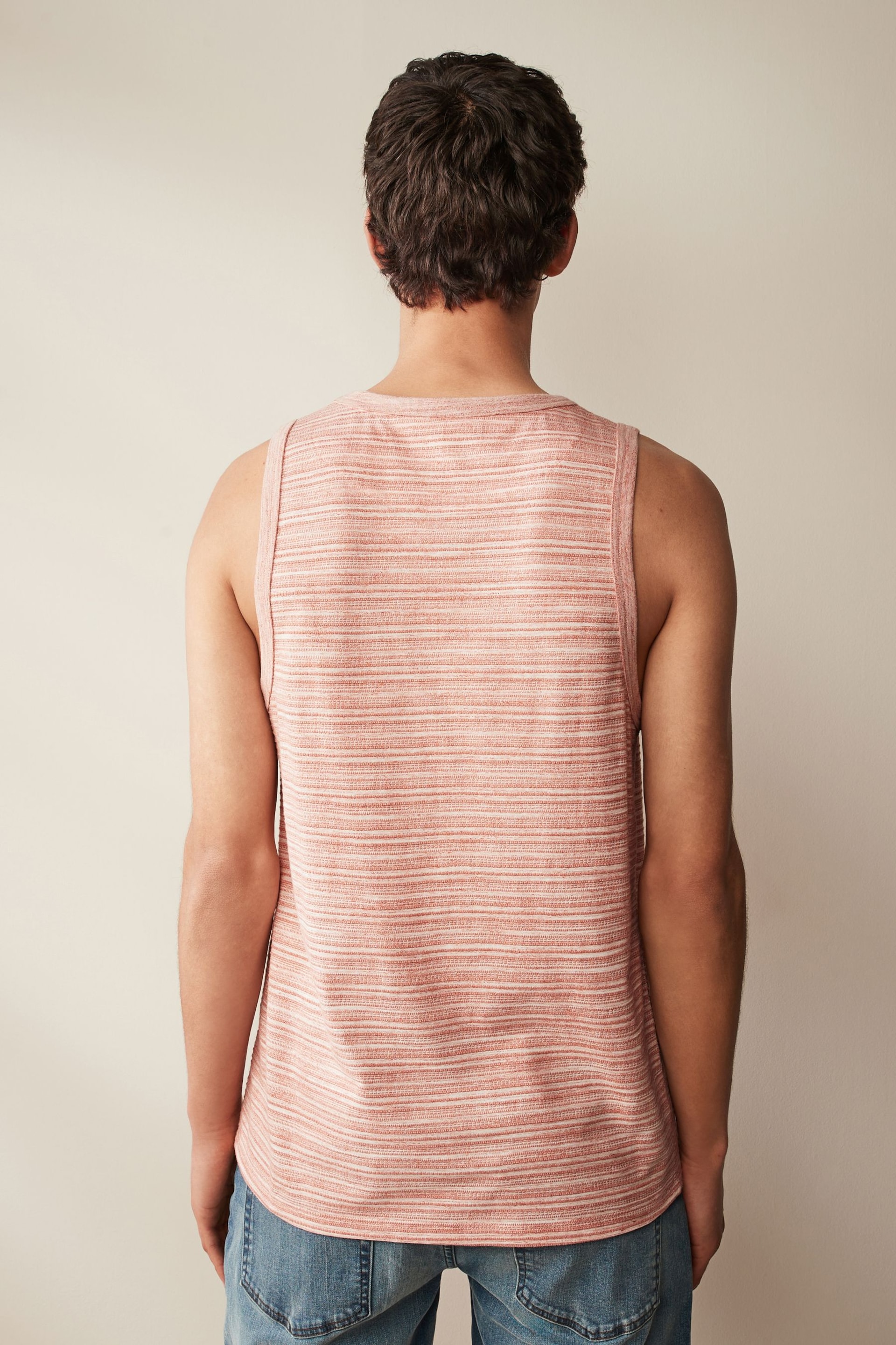 Coral Pink Textured Vest - Image 4 of 7