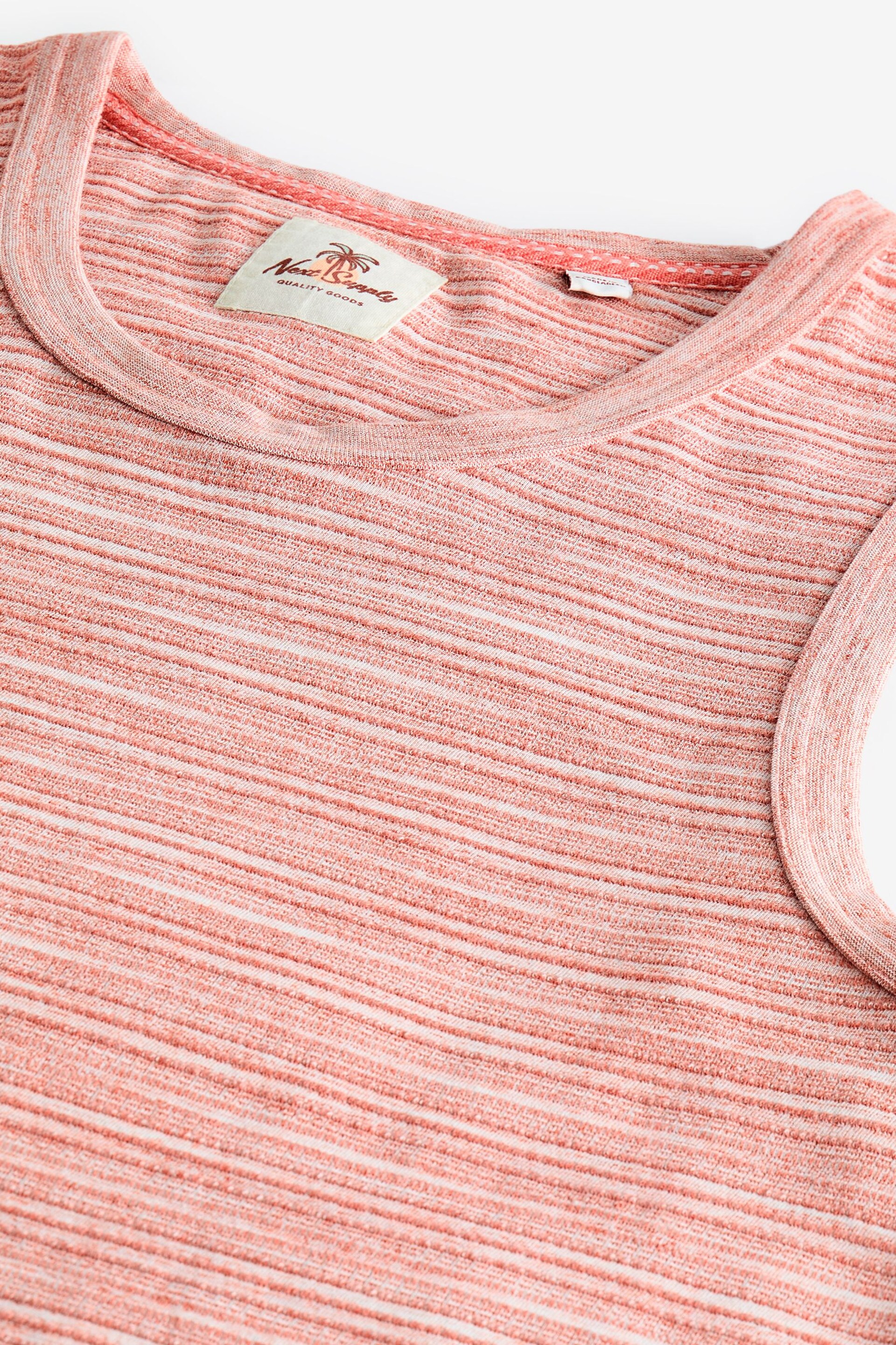 Coral Pink Textured Vest - Image 6 of 7