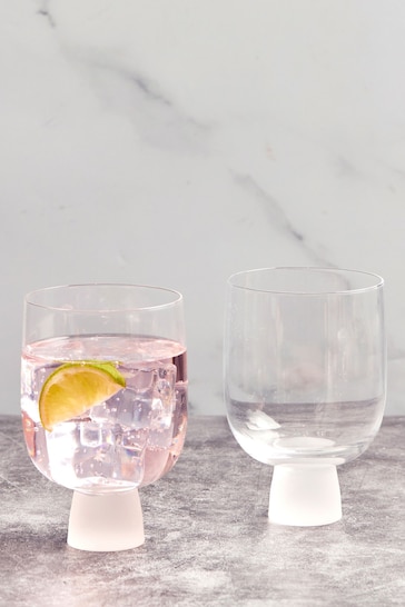 The DRH Collection Set of 2 Clear Oslo Tumbler Glasses