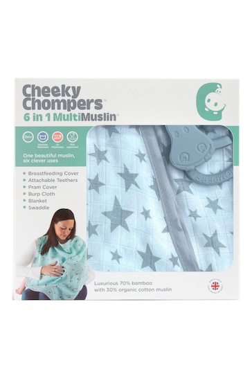 Cheeky Chompers Newborn Baby  6 in 1 Muslin White Gift