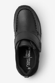 Black Extra Wide Fit (H) School Leather Single Strap Shoes - Image 5 of 11