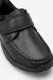 Black Extra Wide Fit (H) School Leather Single Strap Shoes - Image 6 of 11