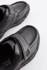 Black Extra Wide Fit (H) School Leather Single Strap Shoes - Image 8 of 11