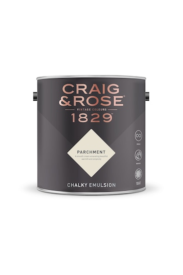 Craig & Rose Cream Chalky Emulsion Parchment 2.5Lt Paint