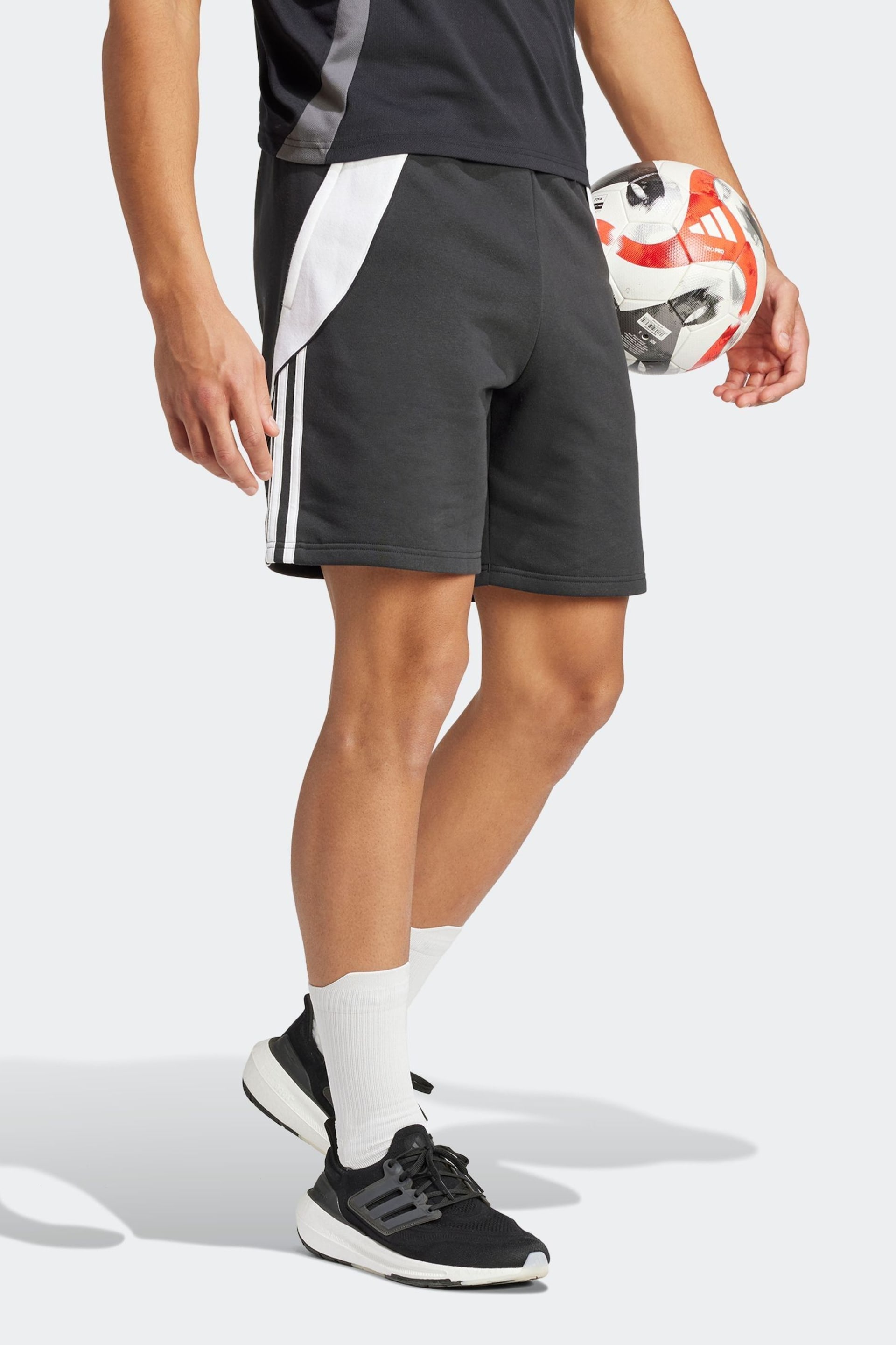 adidas Black Tiro 24 Sweat Shorts - Image 3 of 5