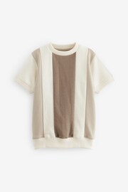 Neutral Vertical Textured Colourblock Top (3-16yrs) - Image 1 of 3