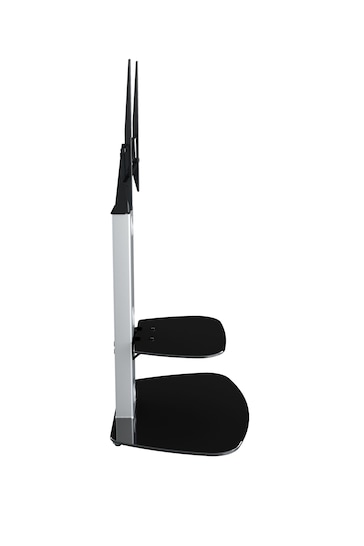 AVF Black/White Lucerne Curved Pedestal TV Stand