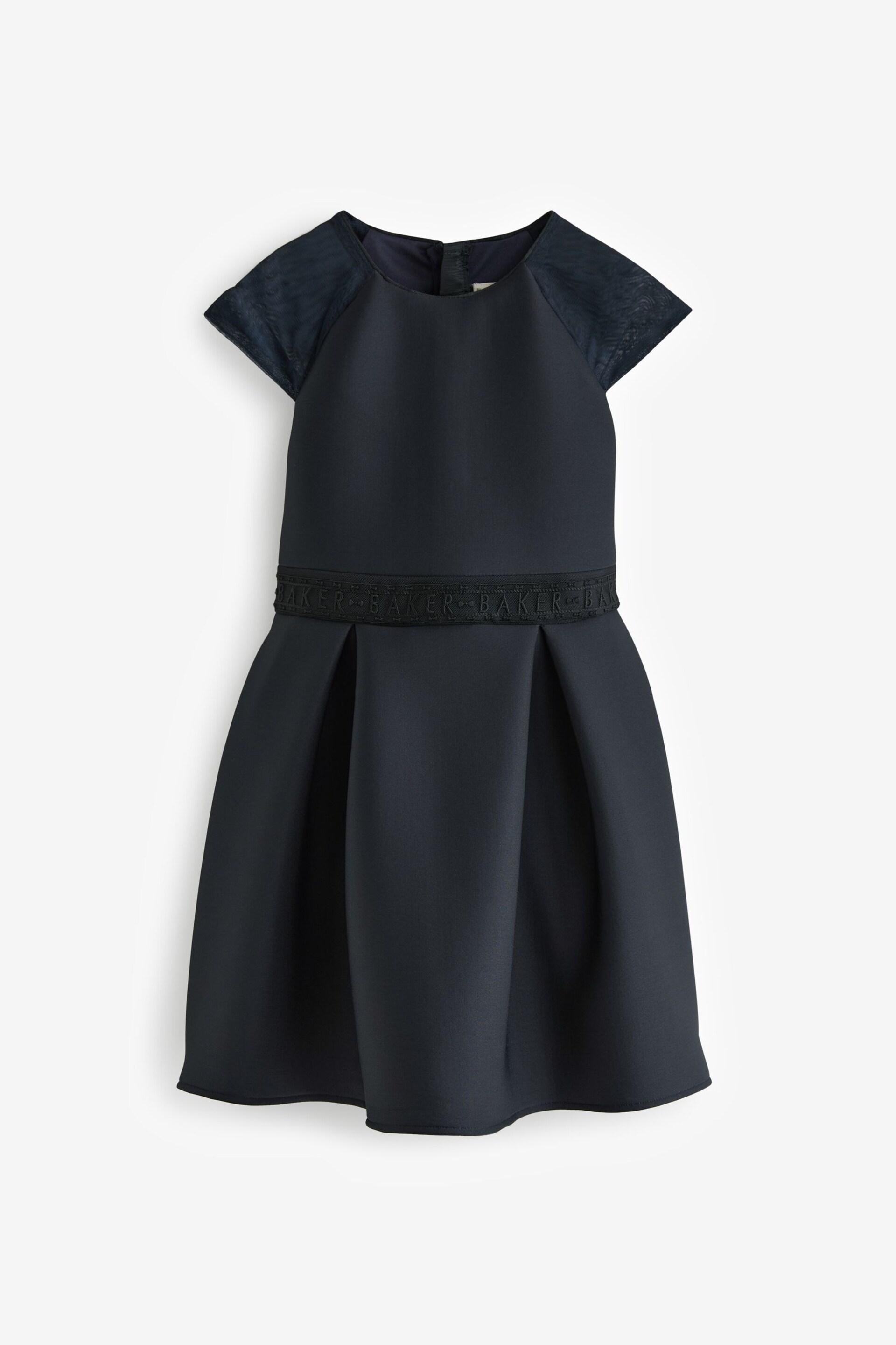 Baker by Ted Baker Navy Mesh Scuba Dress - Image 10 of 10