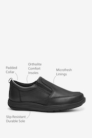 Black Wide Fit (G) School Leather Loafers - Image 6 of 6