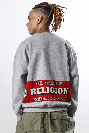Religion Natural Relaxed Fit Soft Brushed Back Sweatshirt