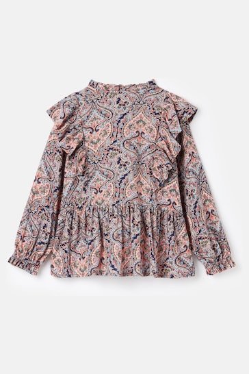 Joules Mia Pink Long Sleeve Paisley Blouse